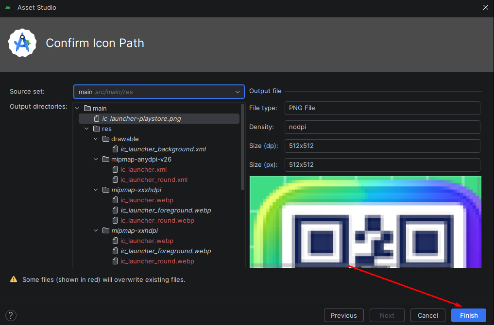 Image Asset finish reference